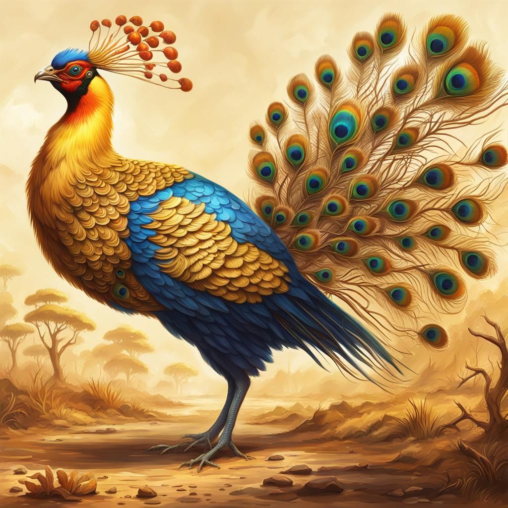 Exotic Alien Exoplanet with Bird-like Lifeforms