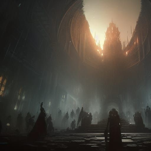 Question Marks in Dark Fantasy Style, 8K