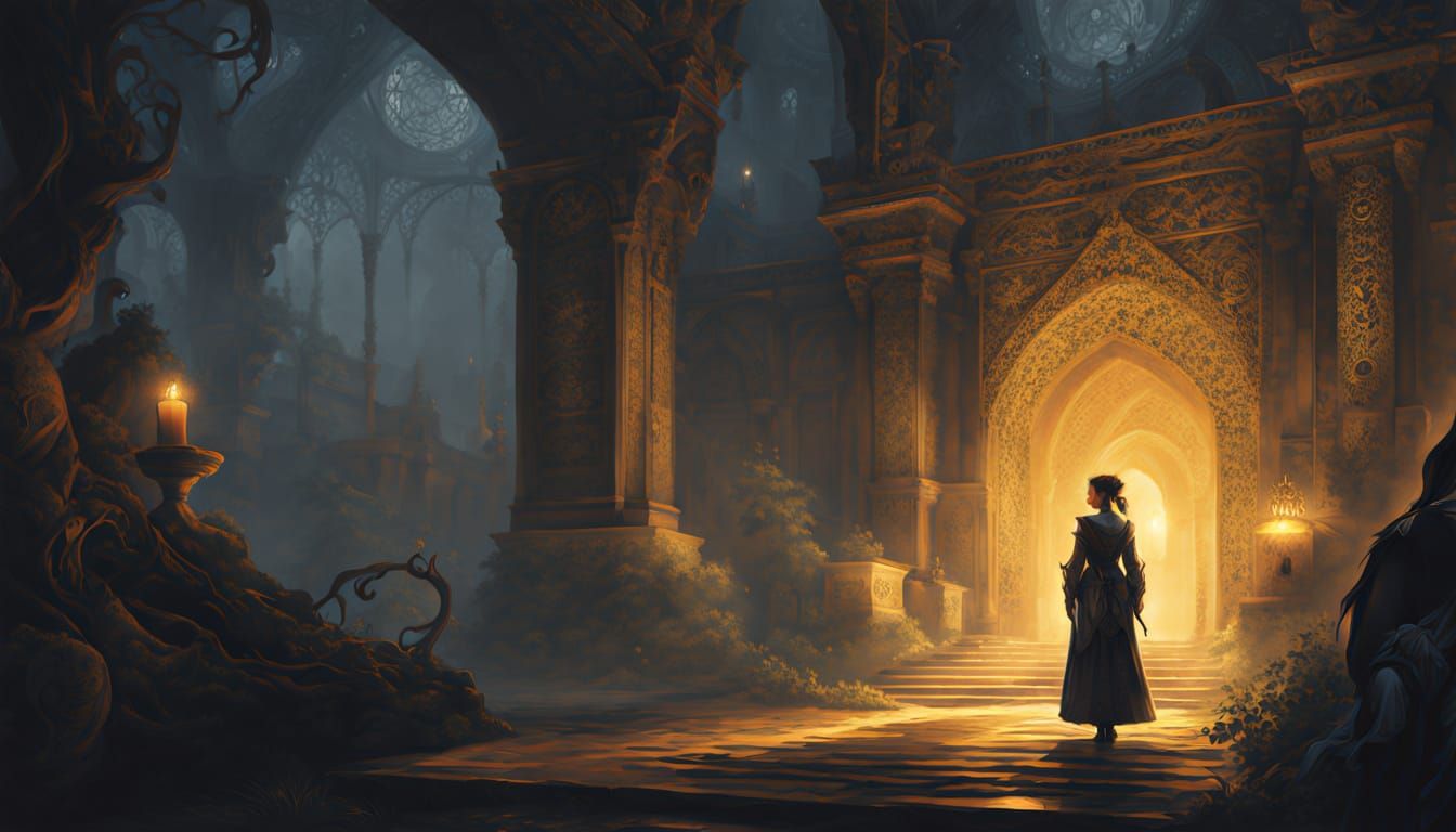 Mystical Femme Fatale in Hyperrealistic Fantasy Art