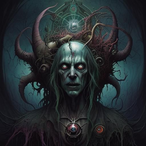 Terrifying Bogeyman in Surrealist Fantasy Art