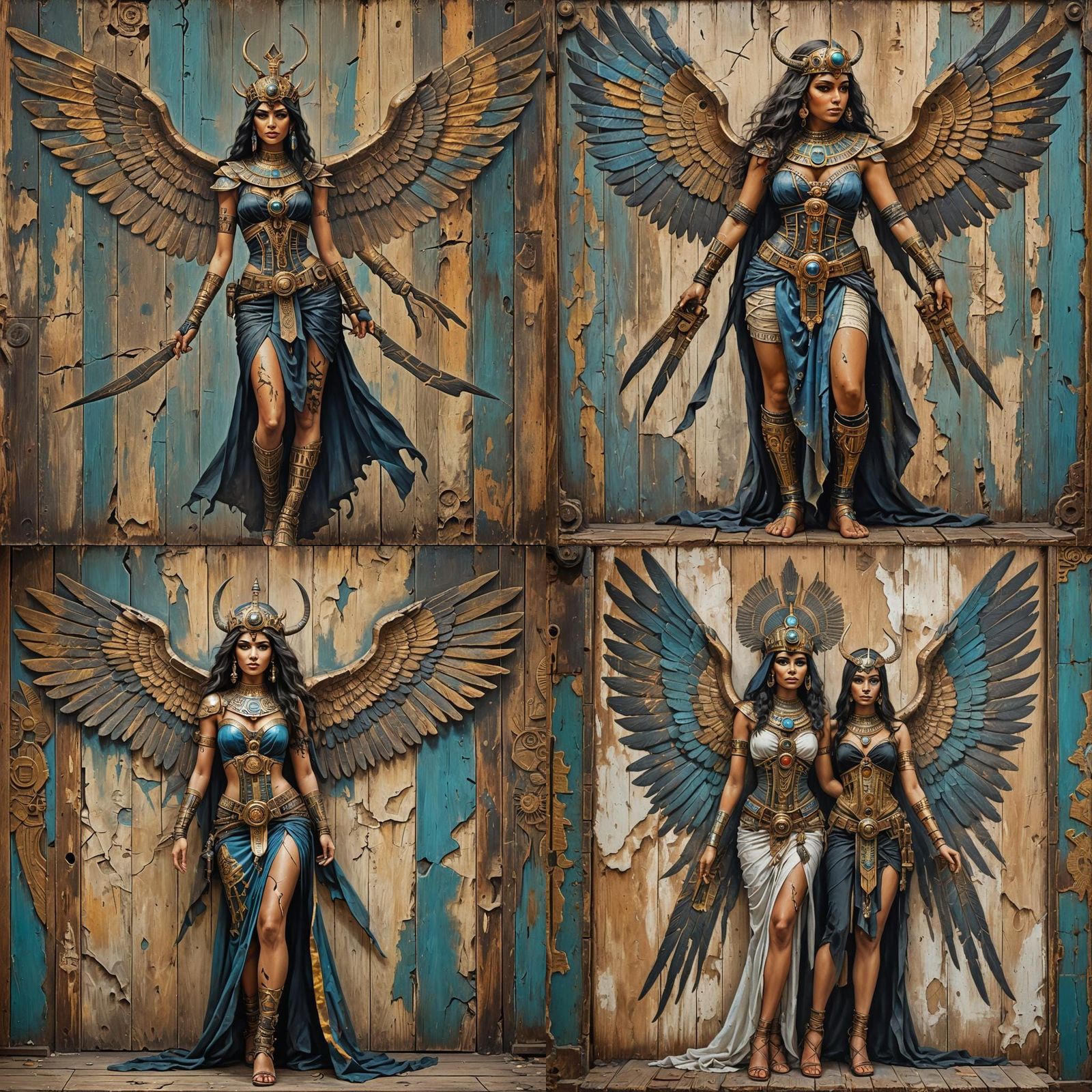 Egyptian Woman: Angel and Demon, Oil Painting