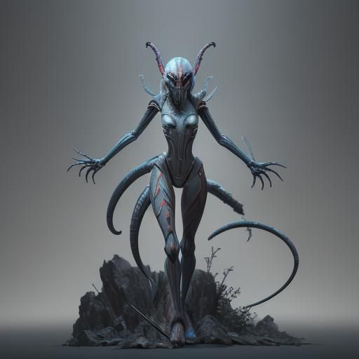 Ahsoka as Xenomorph: Detailed Matte Painting