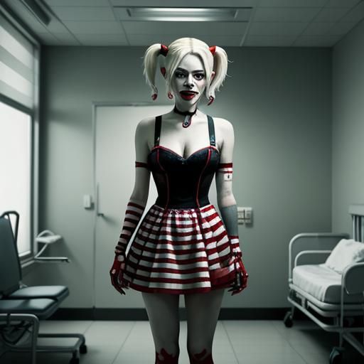 Sinister Horror: Harley Quinn in Hospital Room