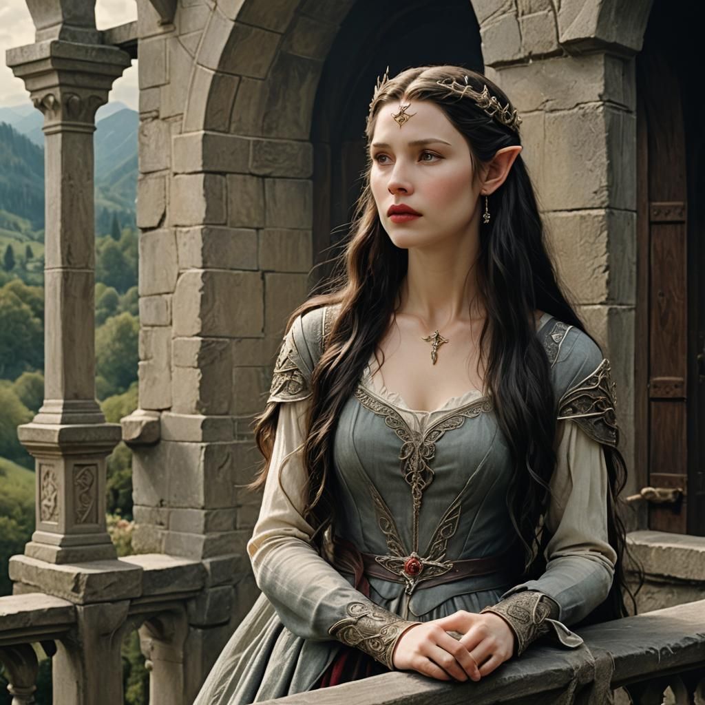 Arwen Watches Aragorn Ride Away