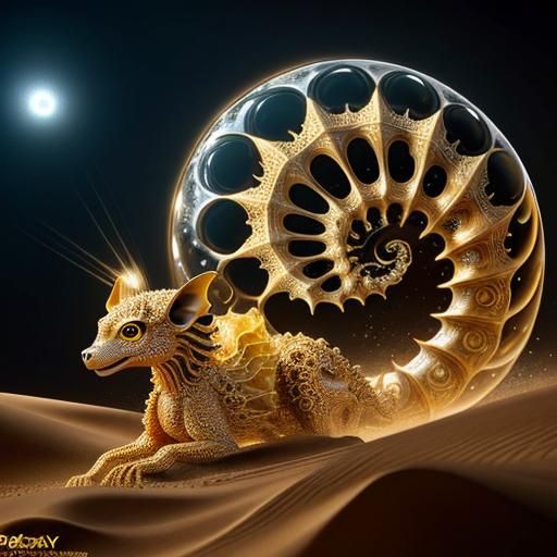 Magical Sand Creature Dissolving into Swirl