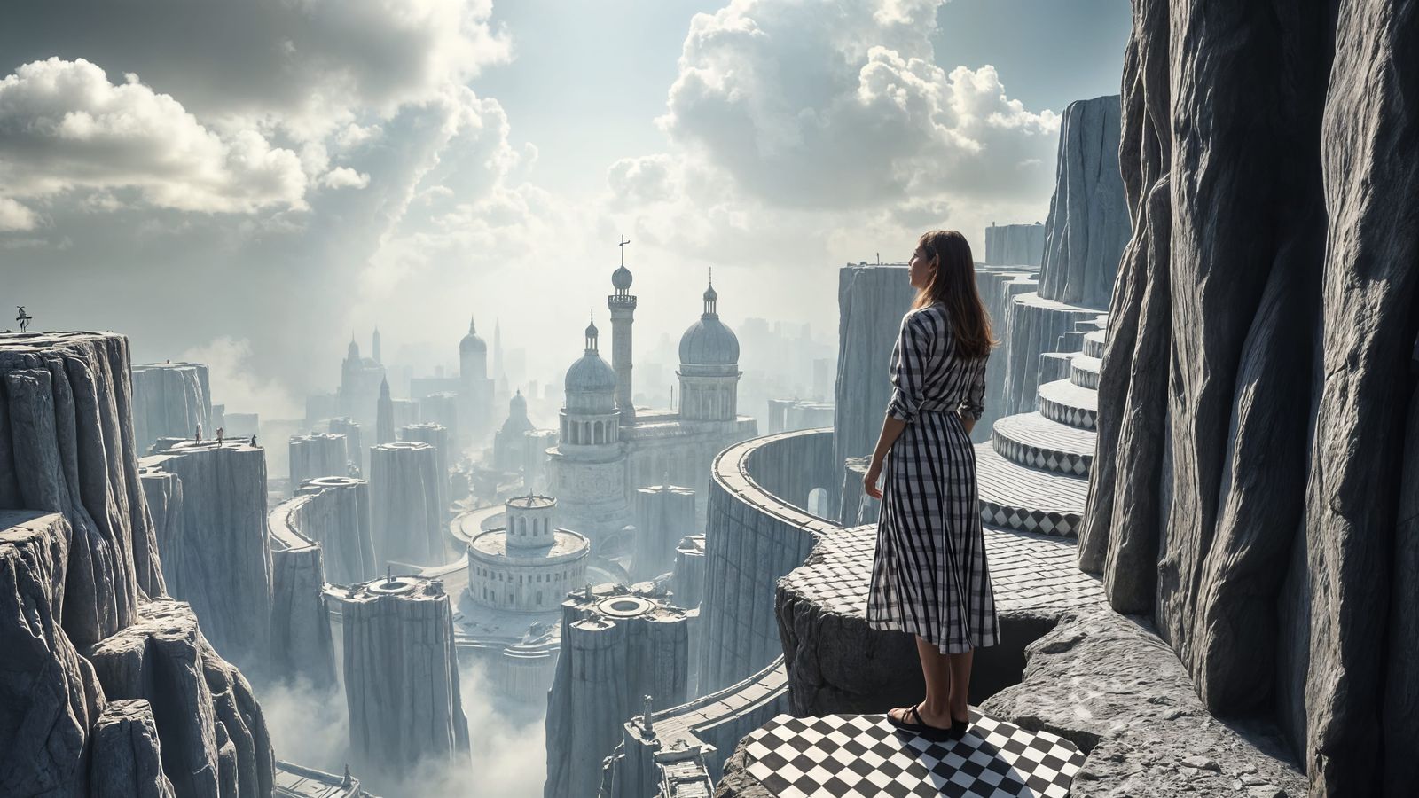 Ethereal Gingham Print Realms Deceive the Eye