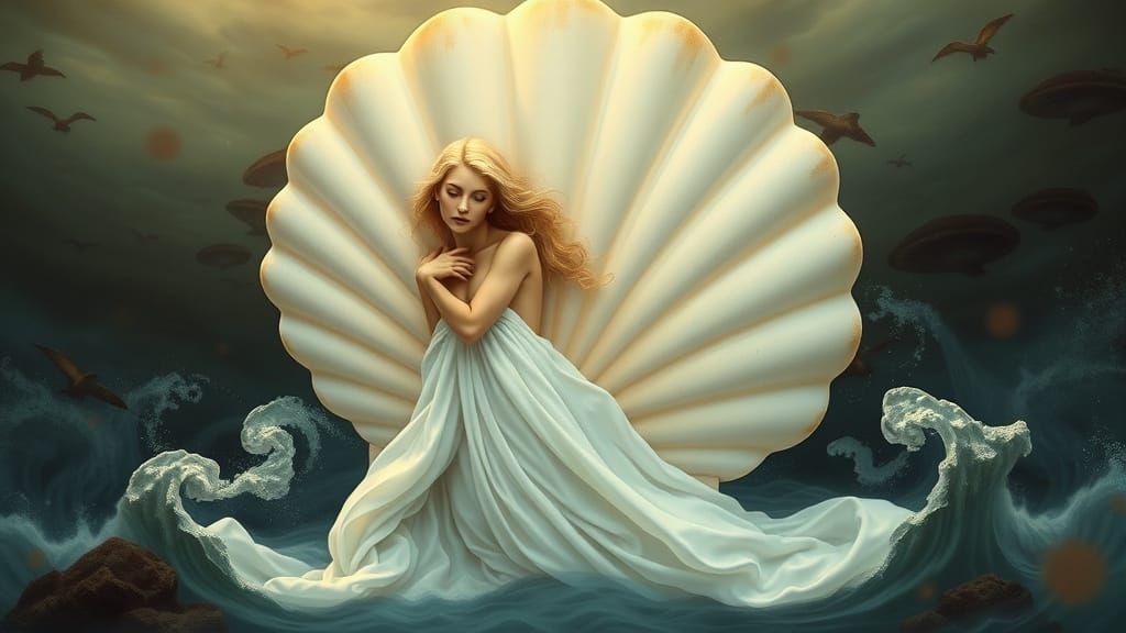 Venus Rising: A Botticelli-Inspired Digital Painting