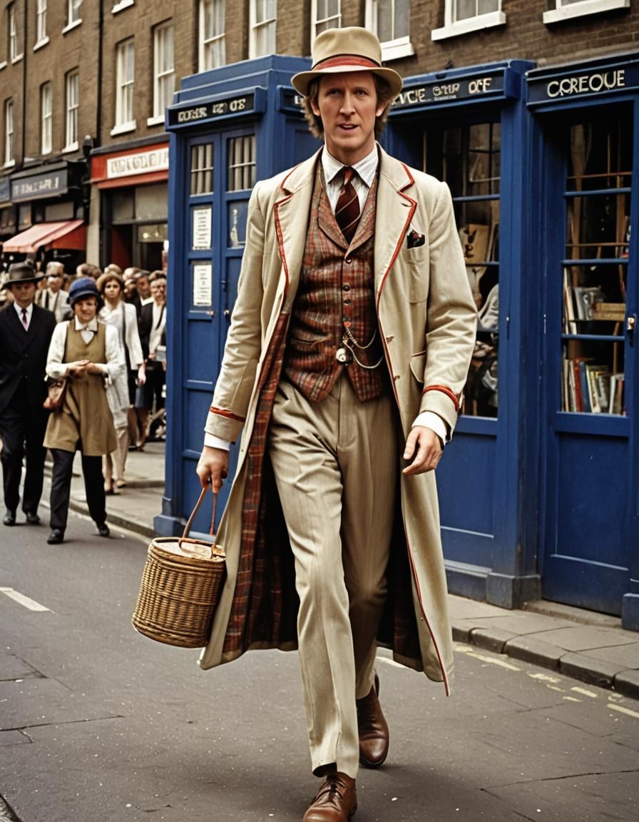 Doctor Who Steps Out of the TARDIS