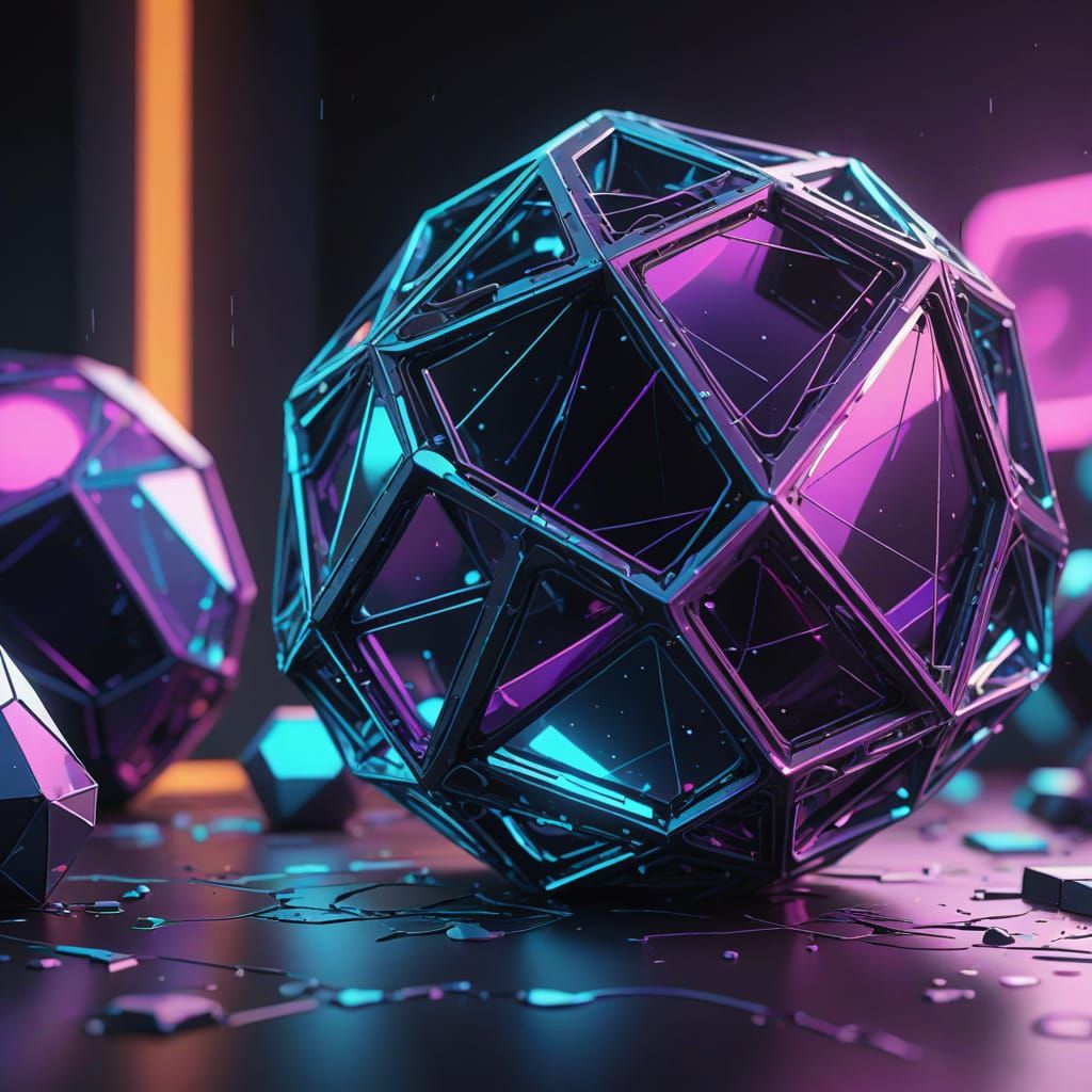 3D Object on 2D Surface Concept Art