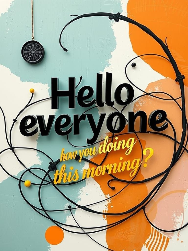 Bold Typography with Abstract Shapes in Expressionist Style