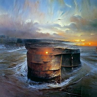 Surreal Heavy Dawn Oil Painting Landscape