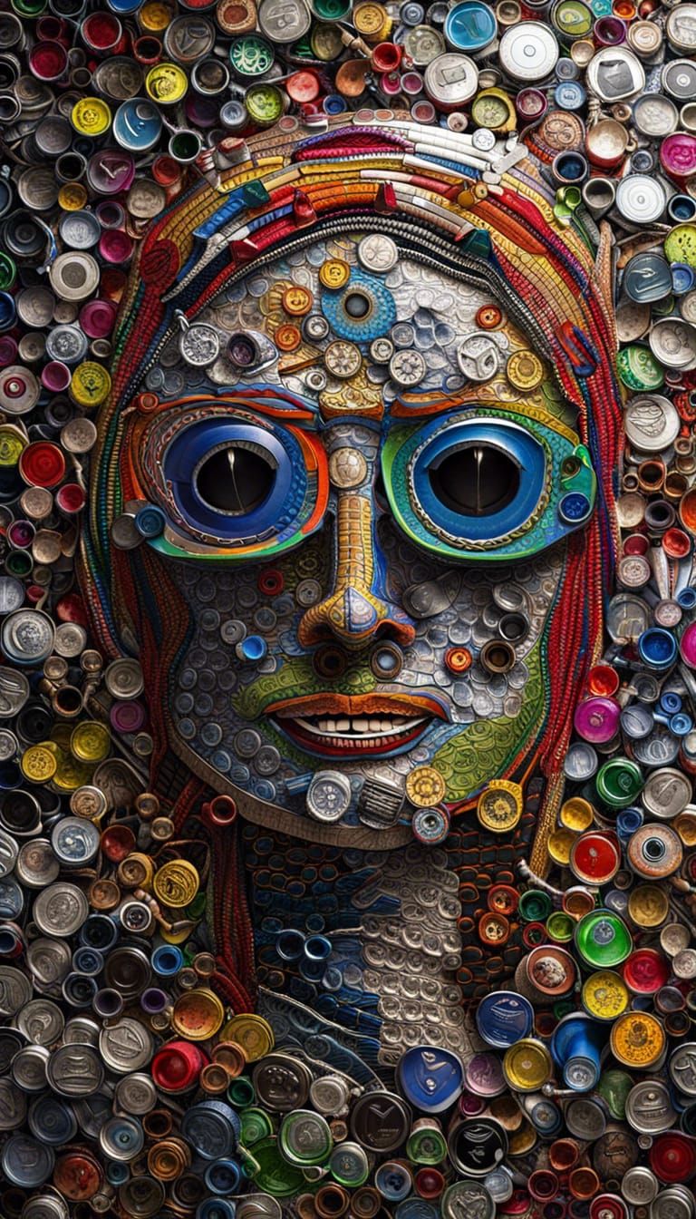 Recycled surreal portrait