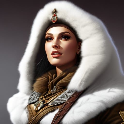 Detailed Russian Woman Portrait in Hyperrealistic Style