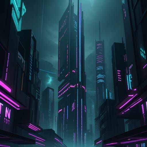 Maze Runner in Cyberpunk Digital Art