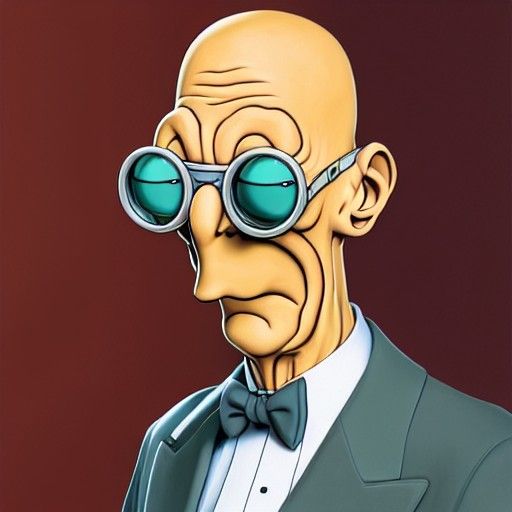 Professor Farnsworth: A Photorealistic Portrait
