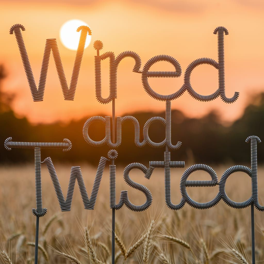 Steel Wire Sculpture: "Wired and Twisted" at Sunset