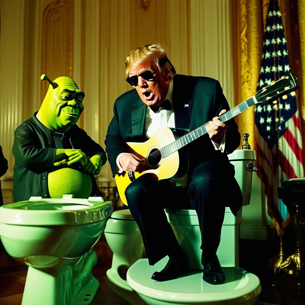 Skibidi Toilet Concert at the White House in Film Aesthetic