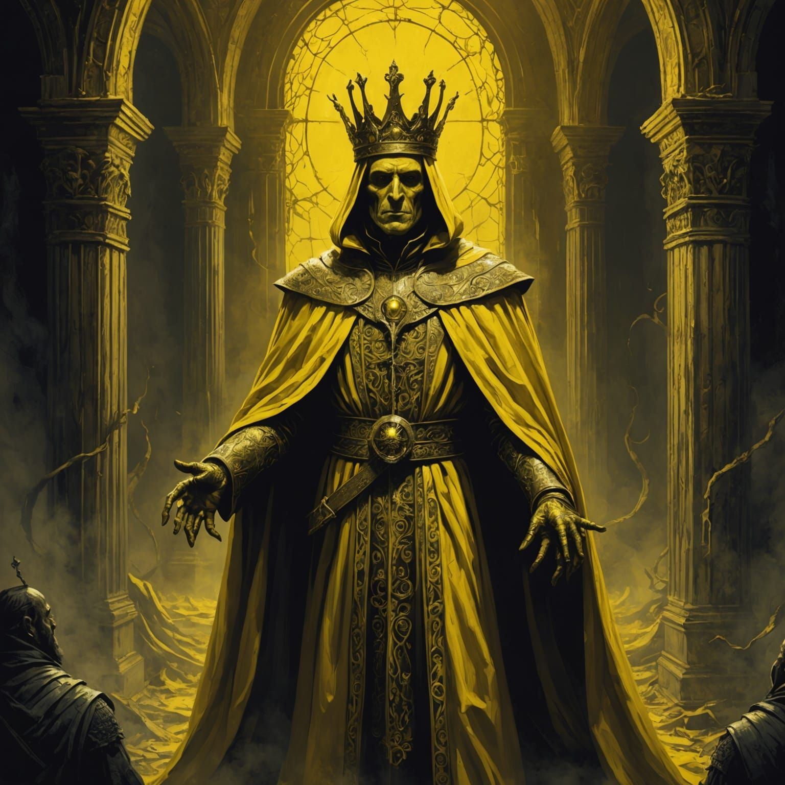 The King in Yellow: A Horror Illustration