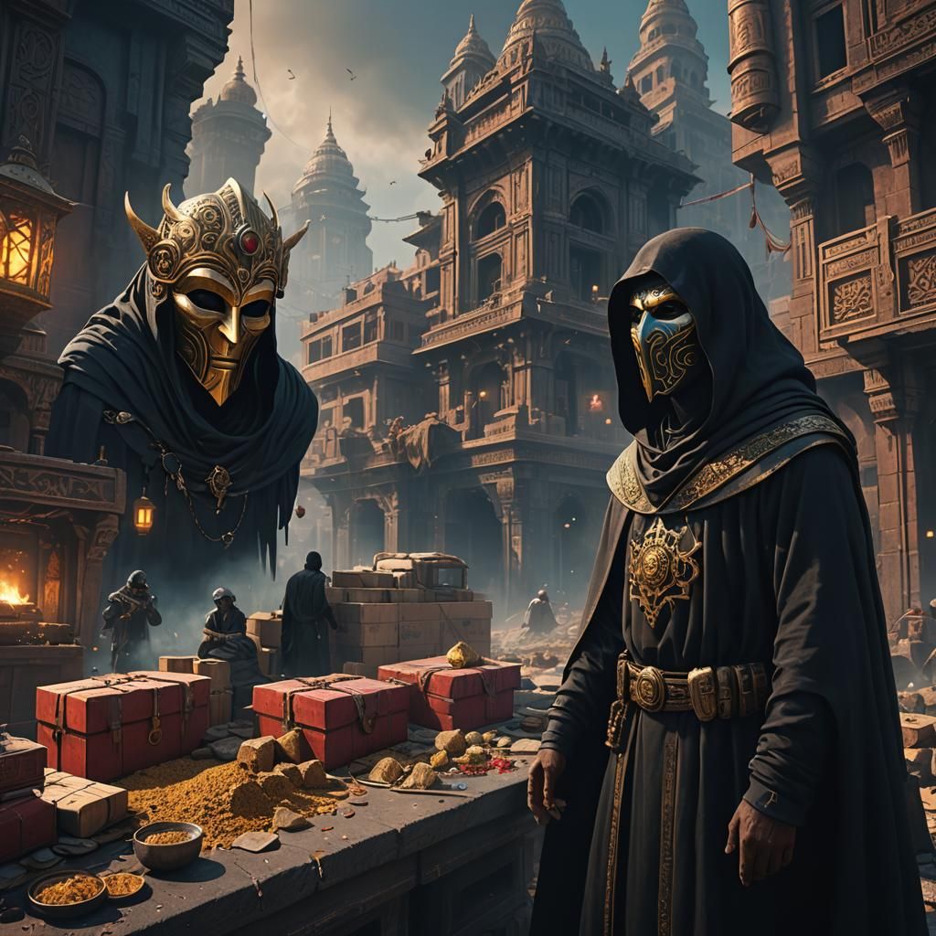 Masked Figure Oversees Blackstone City Smuggling Operation