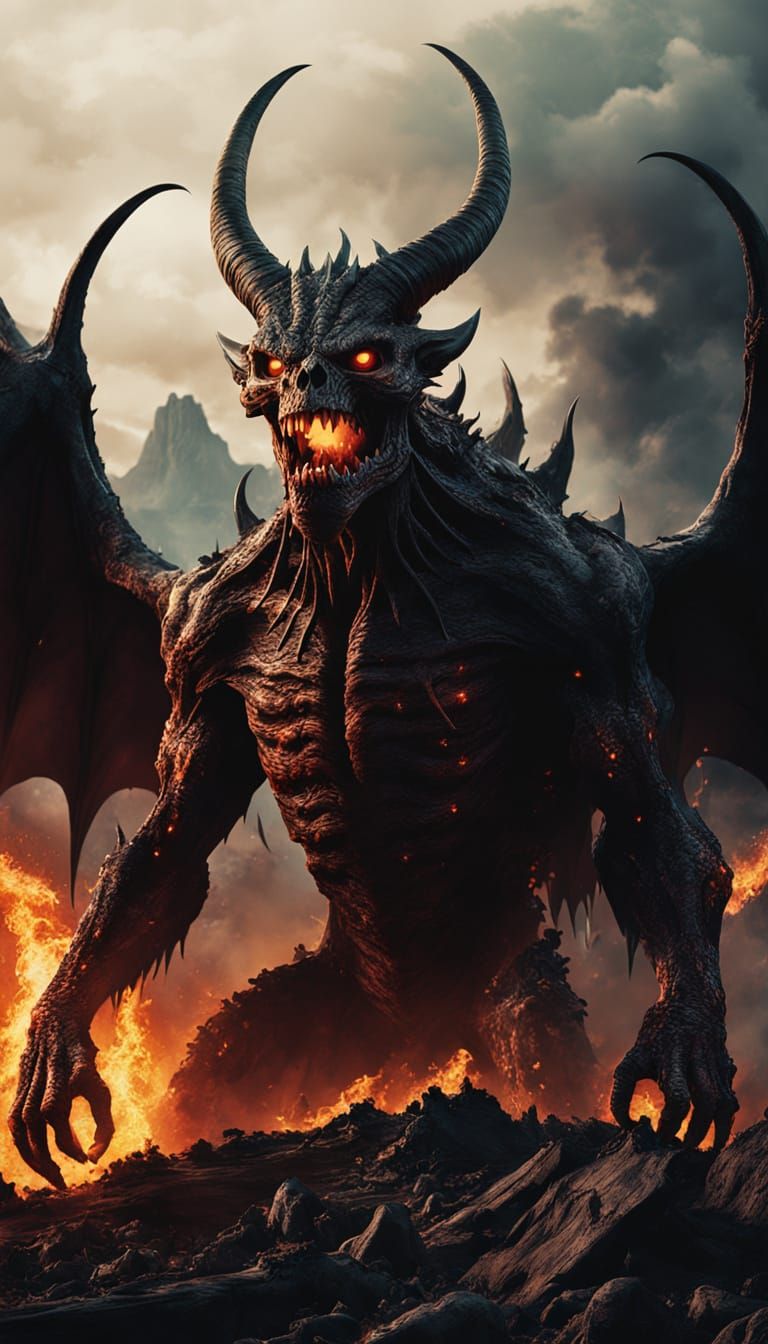 Epic Demon of Hell in Photorealistic Horror