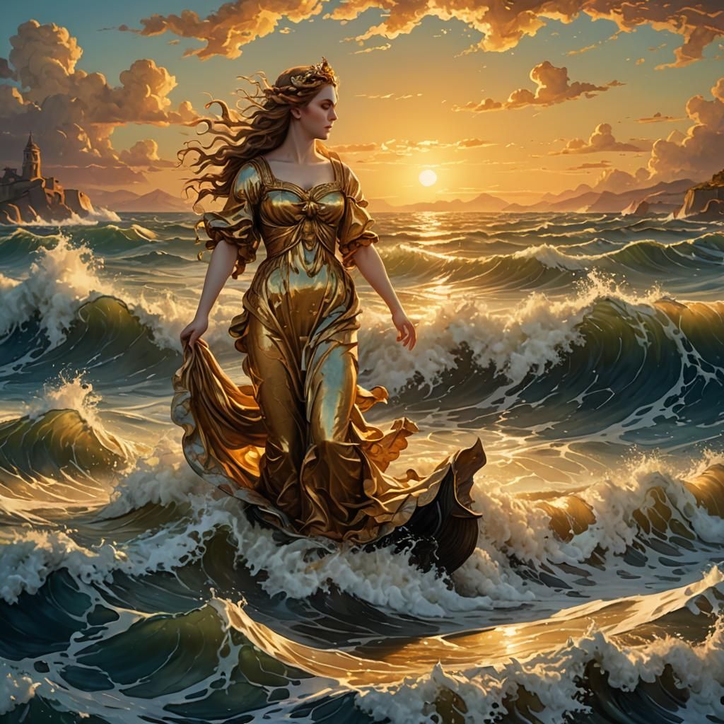Venus Rising: A Renaissance Seascape Concept Art