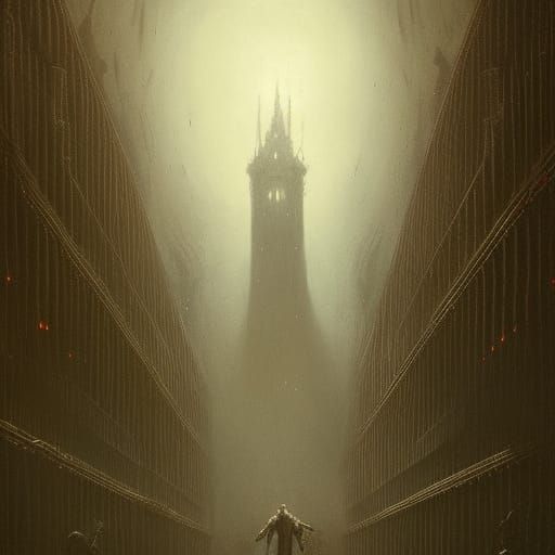 Sinister Babylon: Hyperdetailed Eldritch Photograph