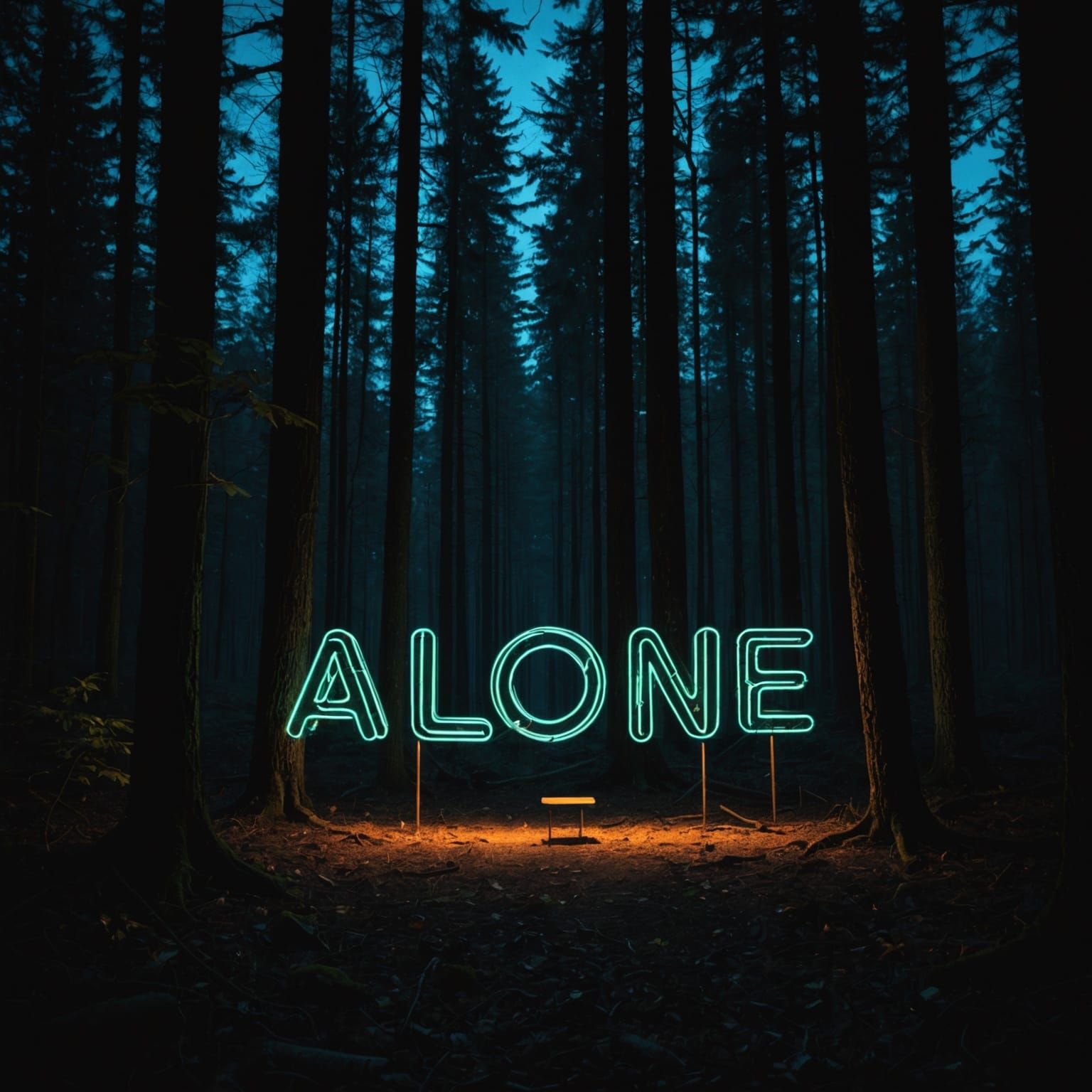 Alone in the forest