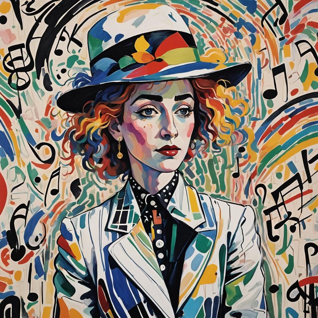 Jazz Scene in the Style of Matisse