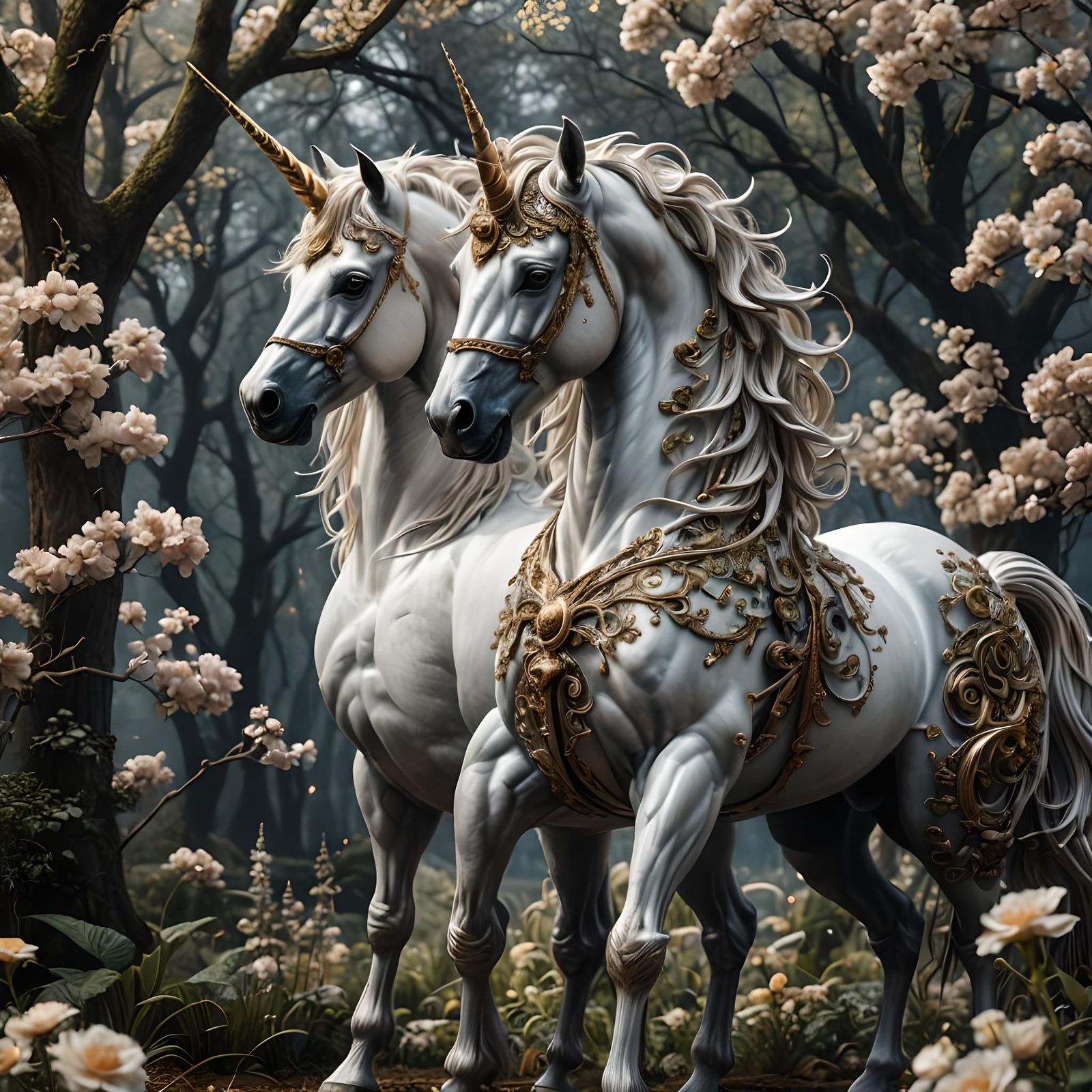Hyperrealistic Unicorn with Intricate Details in HDR