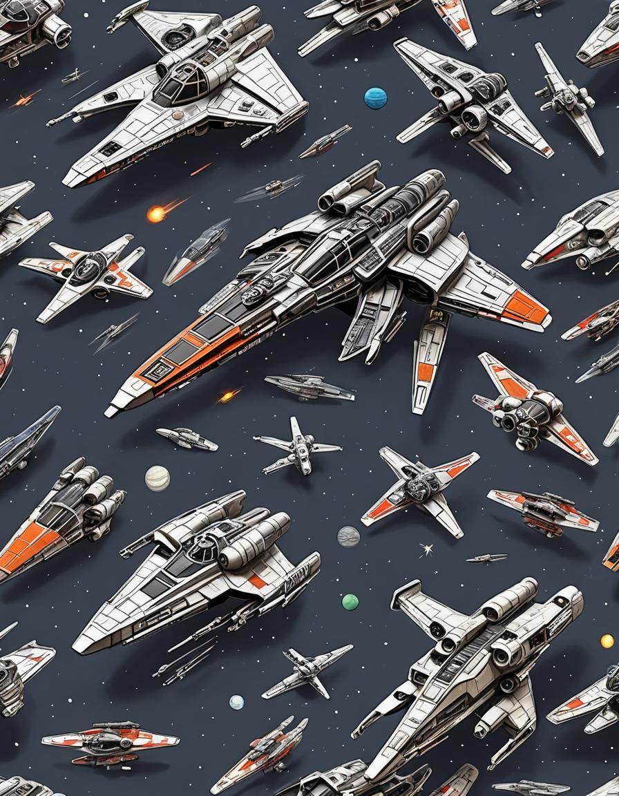 Futuristic Spaceship Inspired by Star Wars