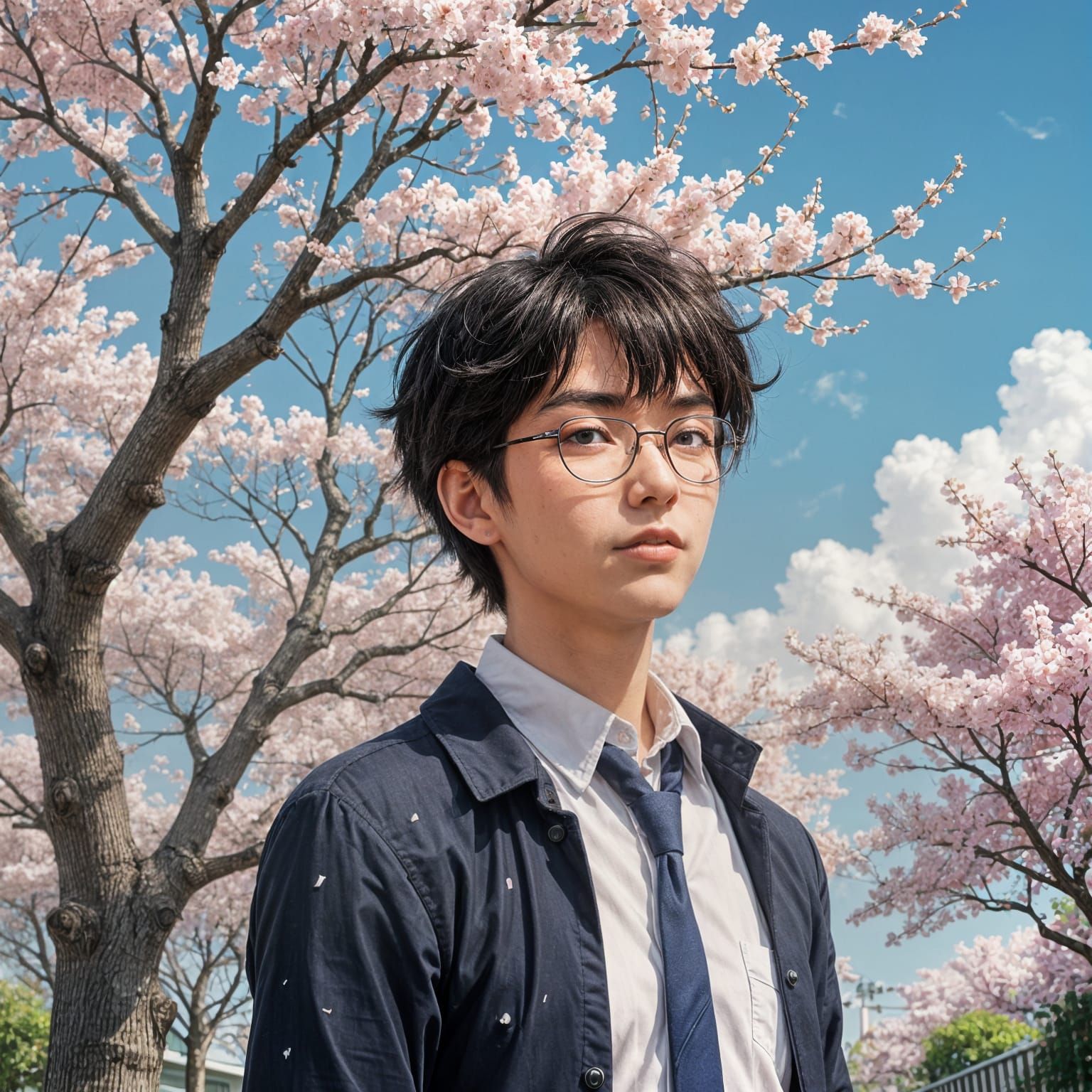 Enigmatic Japanese Figure Watches Over Scene in Traditional ...