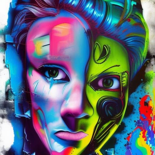 Ghost World in Graffiti Art Style