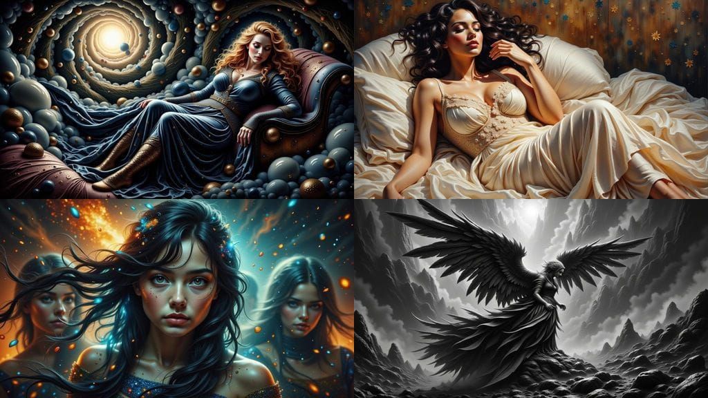 Glamorous Gynephilia Portrait in Vibrant Hyperrealism