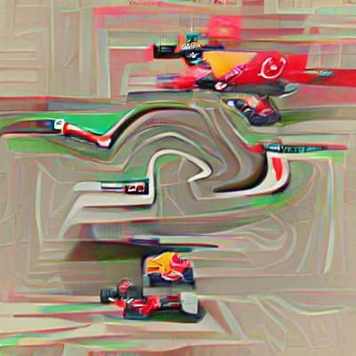 Formula 1 Race Car in Action