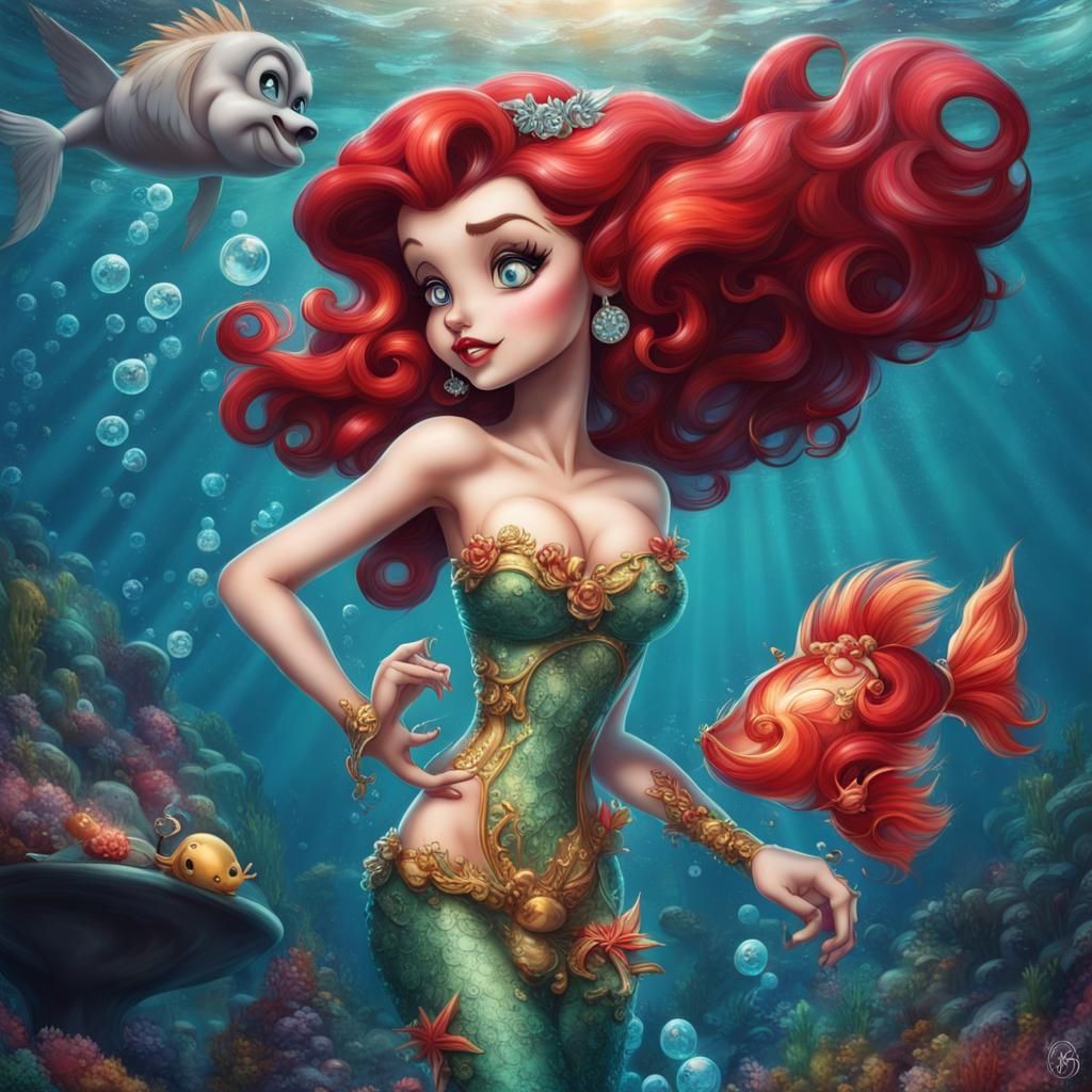 Betty Boop and Ariel Fusion Underwater