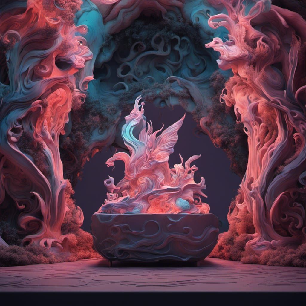 Use a combination of sculpture and projection mapping to bri...