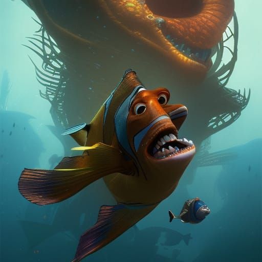 Finding Nemo Dark Fantasy Concept Art