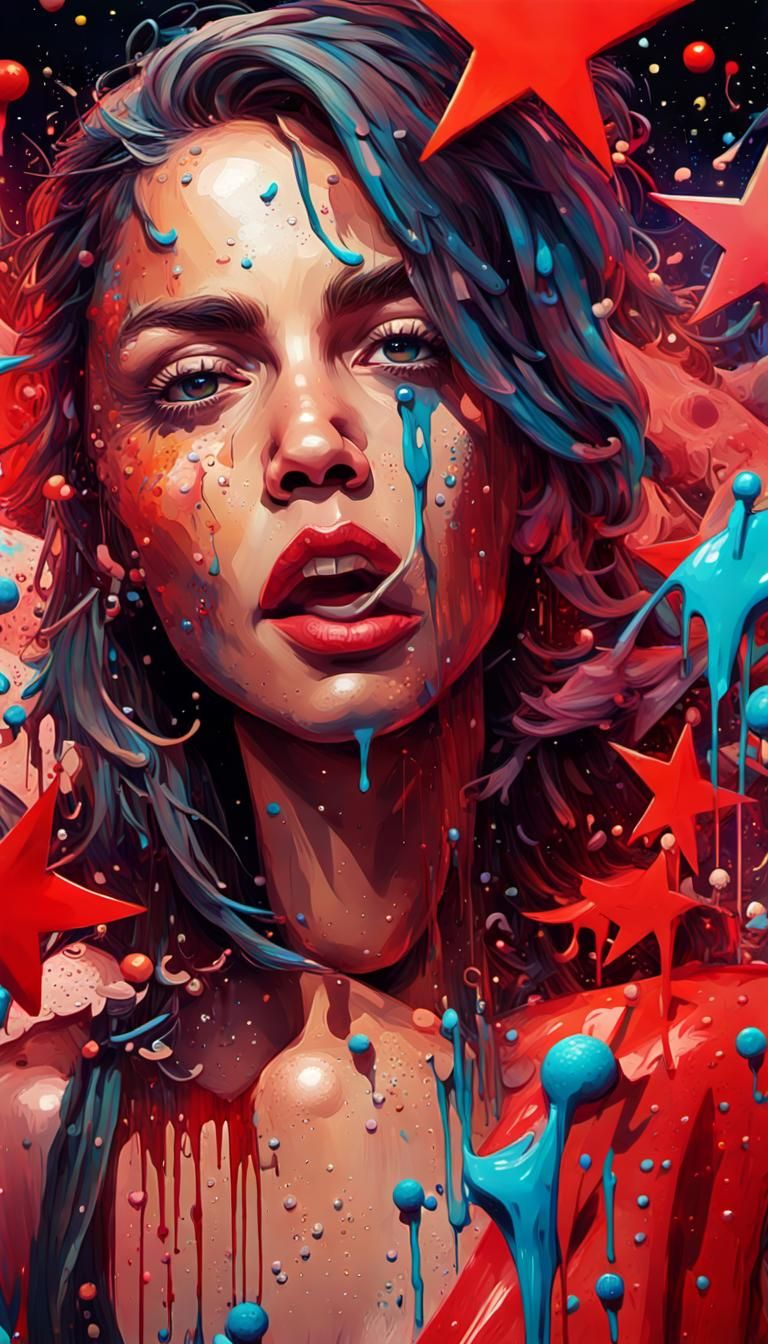 Exciting Red Carpet Event in Graffiti Art Style