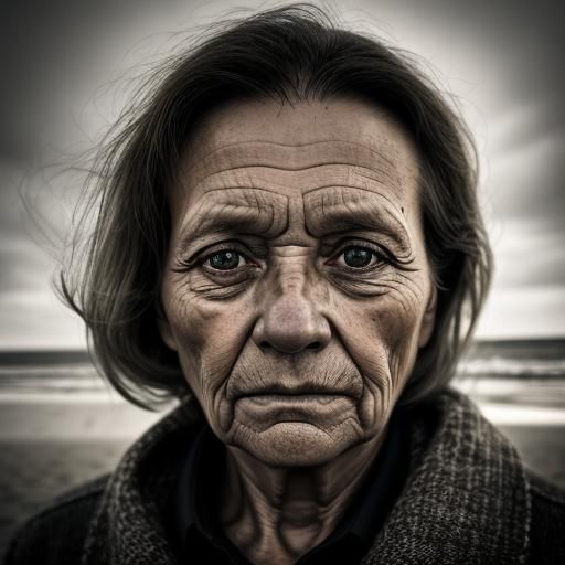 Beach Portrait of Model in Eastern Europe