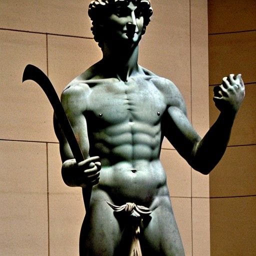 David as Samurai with Katana