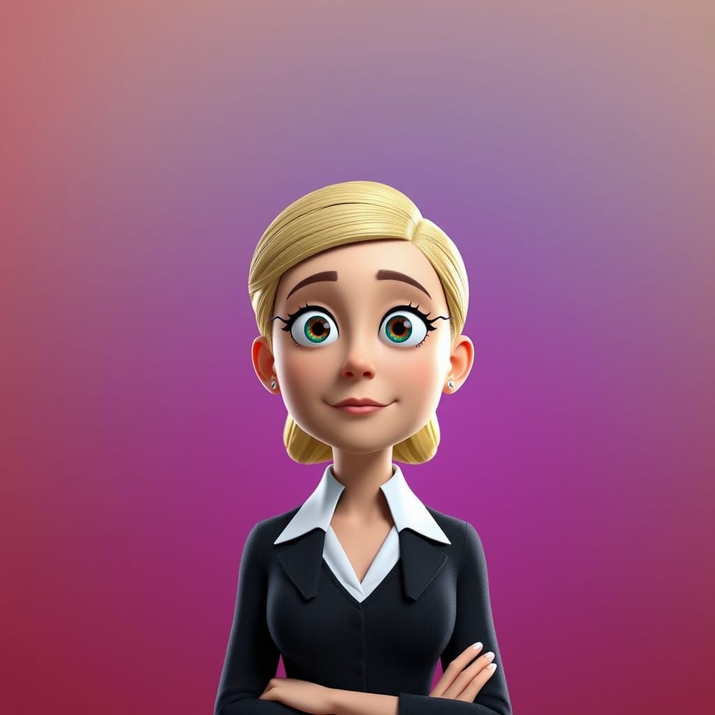 Strict Teacher in Pixar-Style 3D Animation