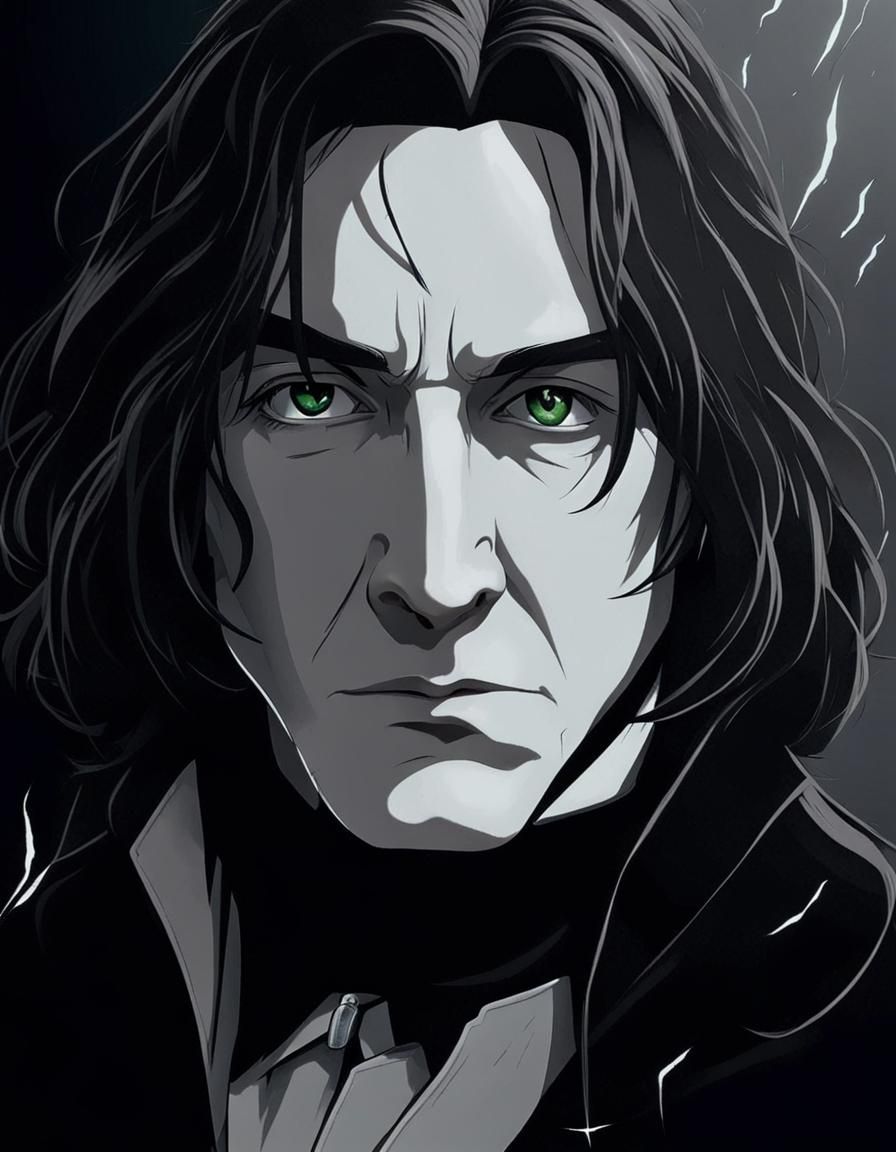 Young Severus Snape's Intense Magical Stare