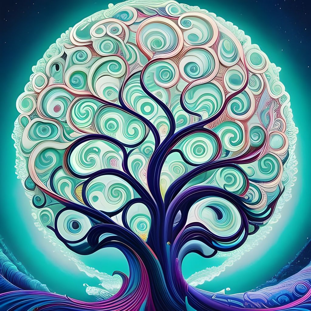 Crystallized Ice Tree Inspired by Japanese Art