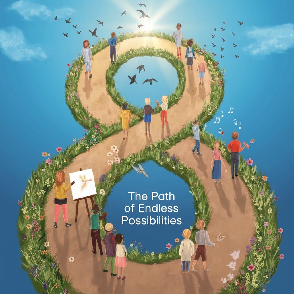 Path of Endless Possibilities in Vibrant Color