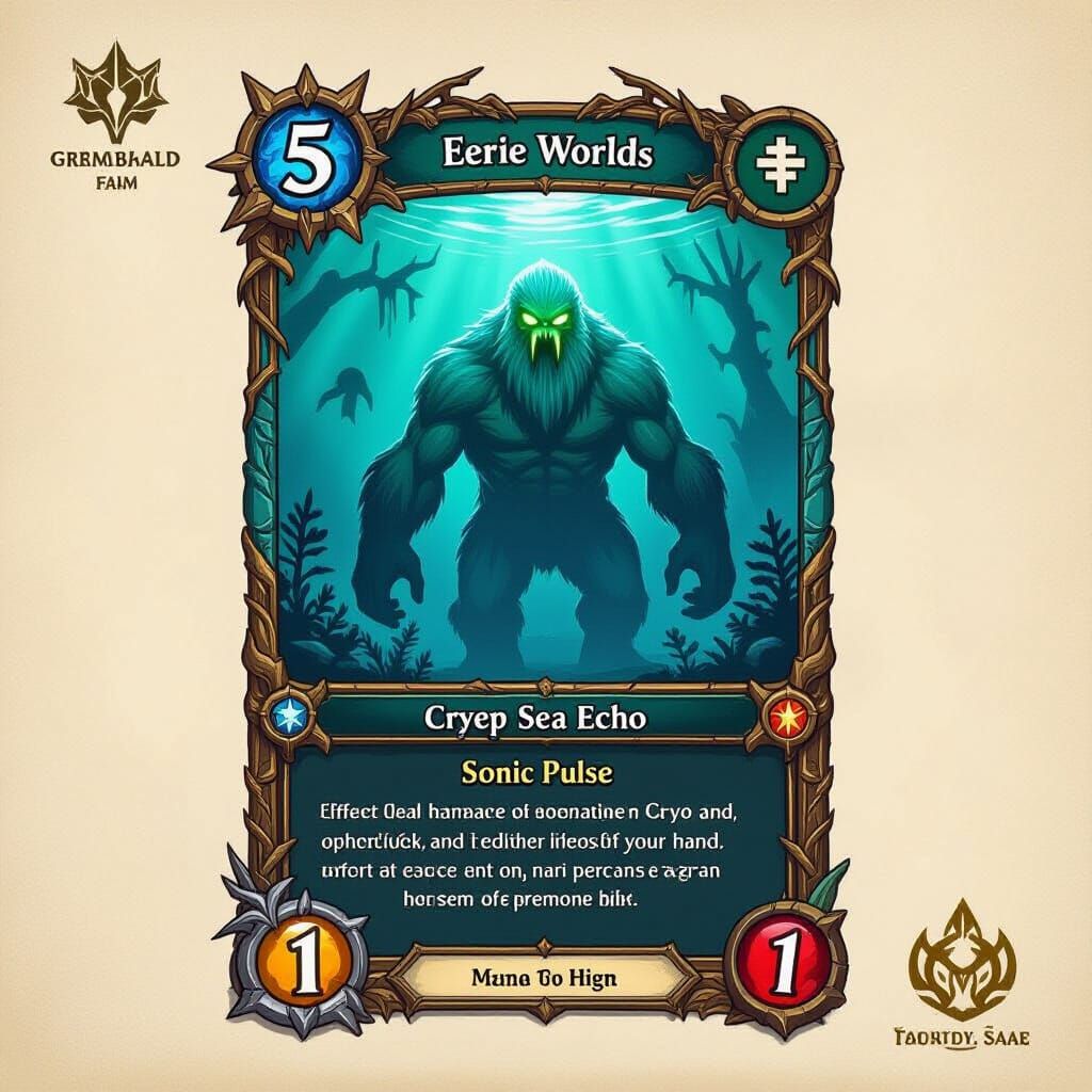 The Bloop Trading Card Concept: Eerie Worlds