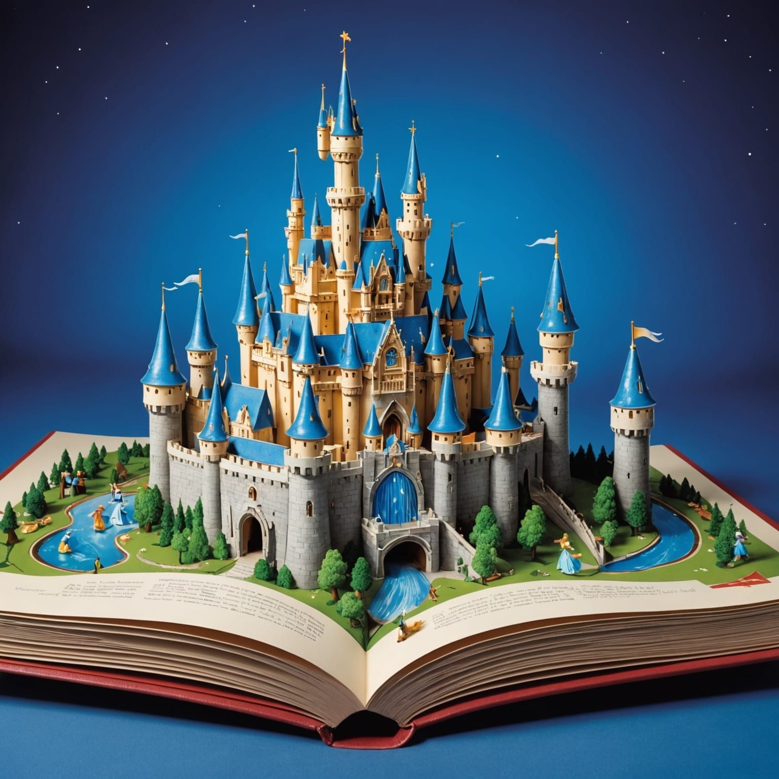 Whimsical Cinderella Castle Pop-up Book