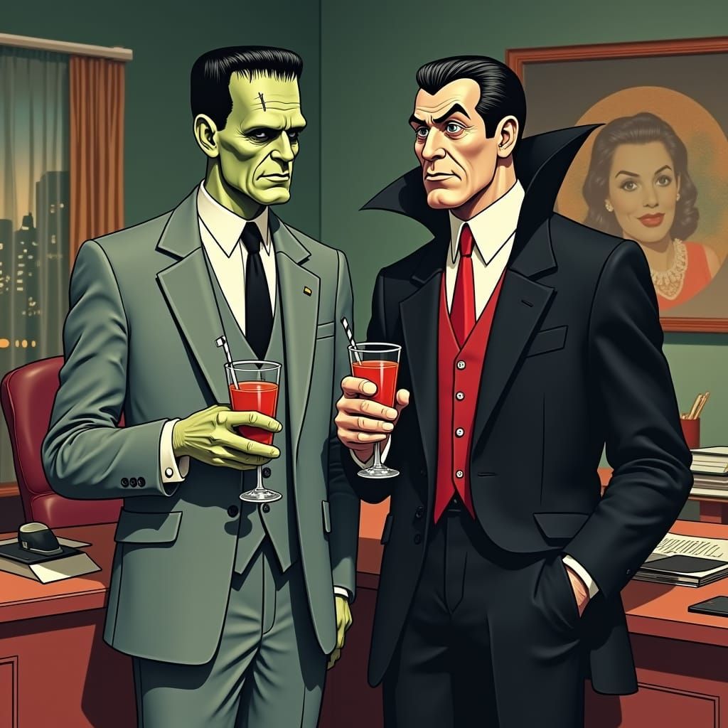 Monsters as Mad Men: Dracula and Frankenstein in Retro Style