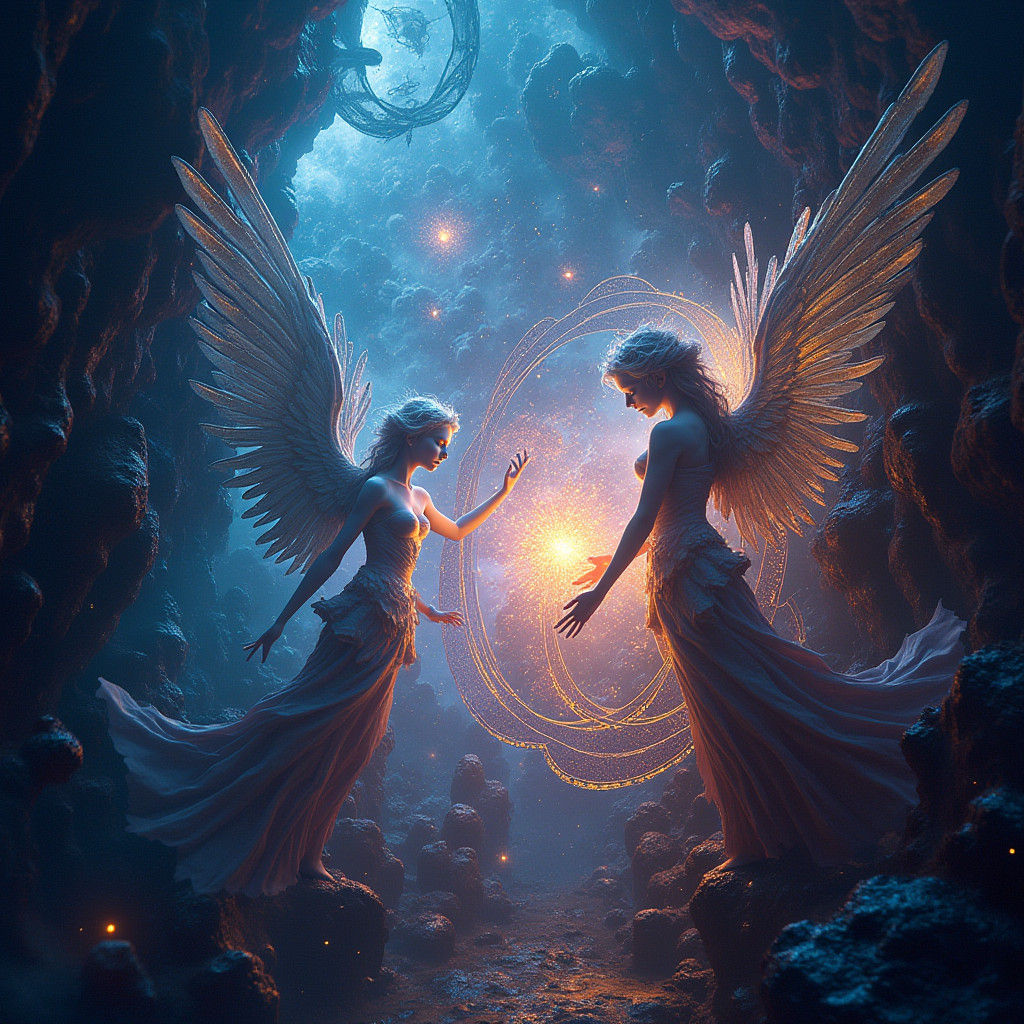 Ethereal Geometric Forms: A Psychedelic Vision