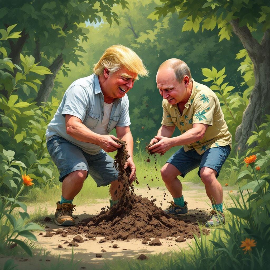Trump and Putin Enjoying Summer Fun