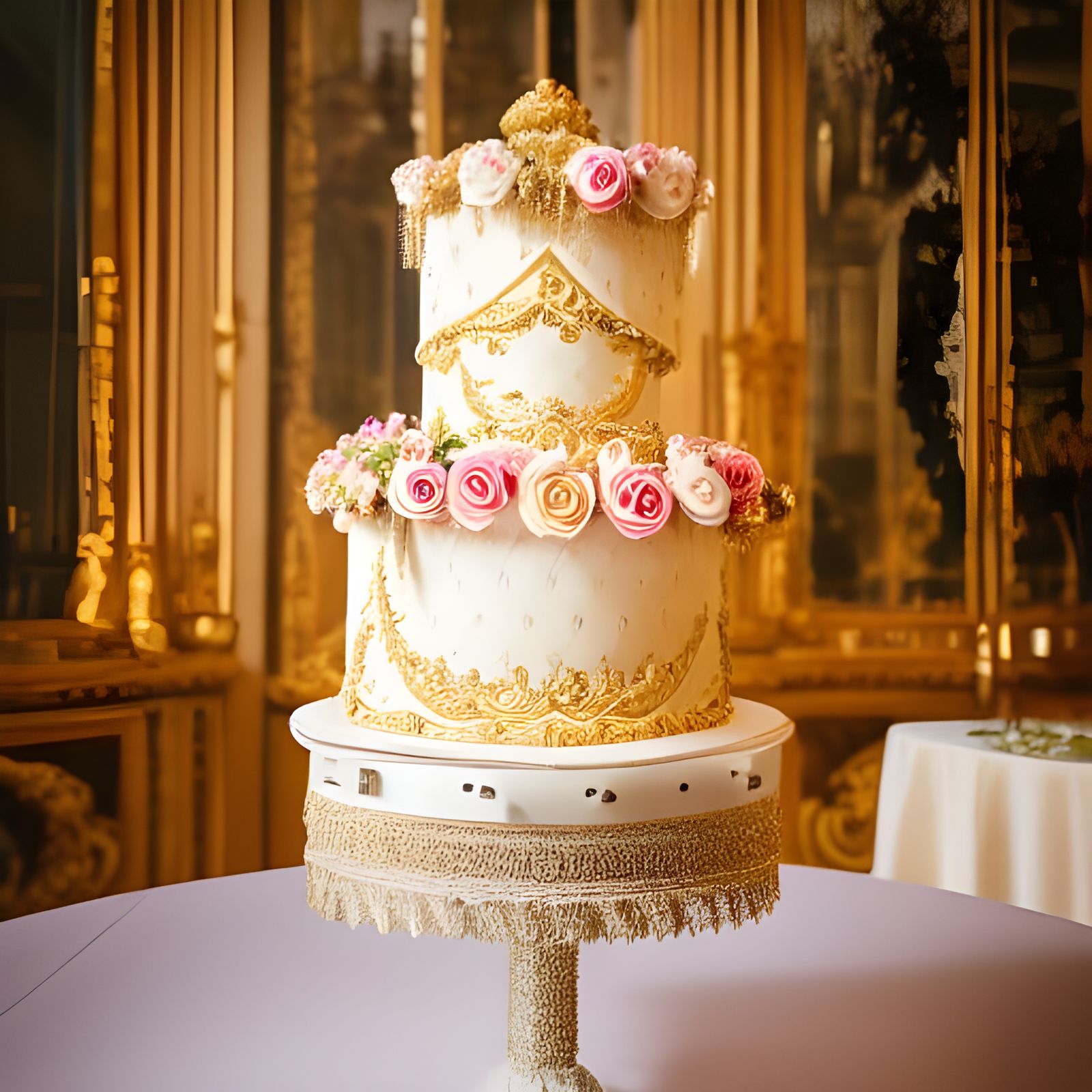 Baroque Wedding Cake, 1970s Cookbook Style